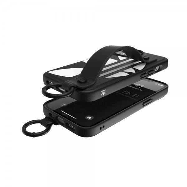 Adidas iPhone 14 Cover Handstrap Case Sort Hvid