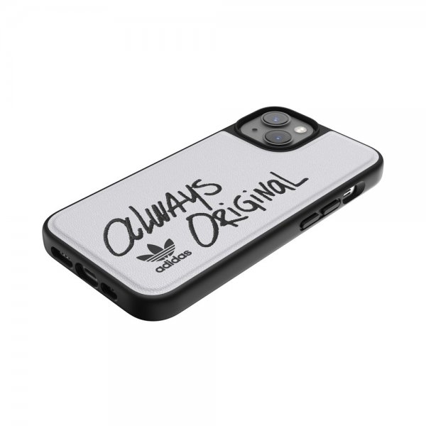 Adidas iPhone 14 Cover Inlay Embroidery Case Hvid Sort