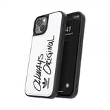 Adidas iPhone 14 Cover Inlay Embroidery Case Hvid Sort