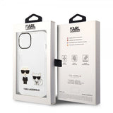 Karl Lagerfeld iPhone 14 Cover Karl & Choupette Gradient Hvid