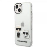 Karl Lagerfeld iPhone 14 Cover Karl & Choupette Gradient Hvid