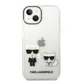 Karl Lagerfeld iPhone 14 Cover Karl & Choupette Gradient Hvid