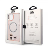 Karl Lagerfeld iPhone 14 Cover Karl & Choupette MagSafe Pink