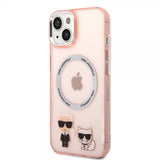 Karl Lagerfeld iPhone 14 Cover Karl & Choupette MagSafe Pink