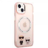 Karl Lagerfeld iPhone 14 Cover Karl & Choupette MagSafe Pink