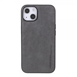 X-Level iPhone 14 Cover Lædertekstur Grå