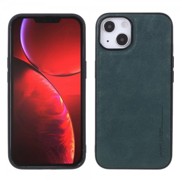X-Level iPhone 14 Cover Lædertekstur Grøn