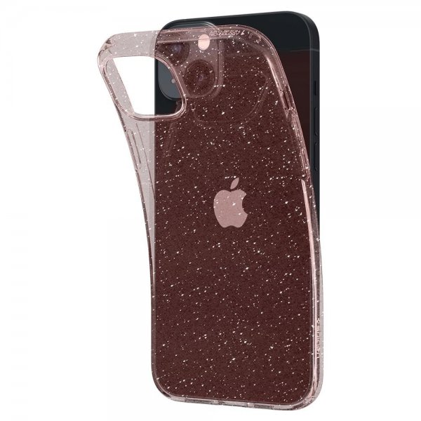 Spigen iPhone 14 Cover Liquid Crystal Glitter Rose Quartz