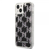 Karl Lagerfeld iPhone 14 Cover Liquid Glitter Monogram Sort