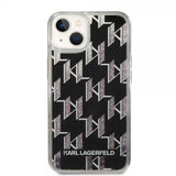 Karl Lagerfeld iPhone 14 Cover Liquid Glitter Monogram Sort