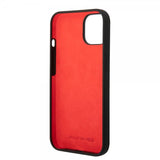 AMG iPhone 14 Cover Flydende Silikone Kulfiber Mønster Sort