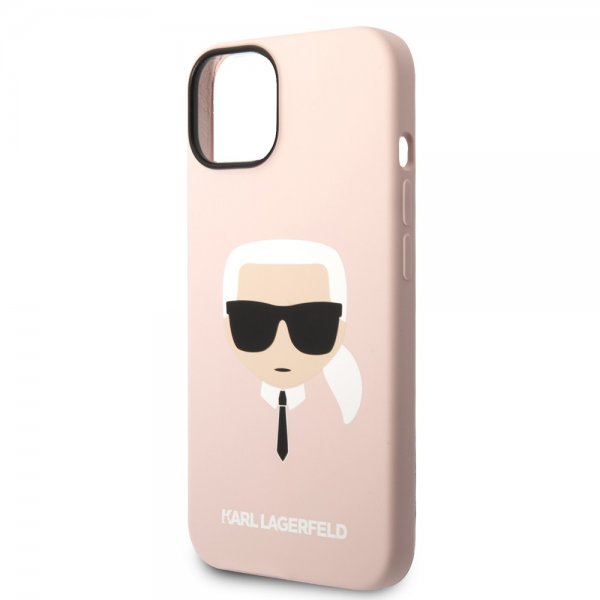 Karl Lagerfeld iPhone 14 Cover Flydende Silikone Karl Pink
