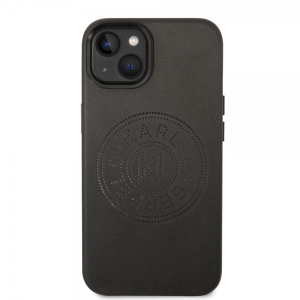 Karl Lagerfeld iPhone 14 Cover Logo Perforeret Sort