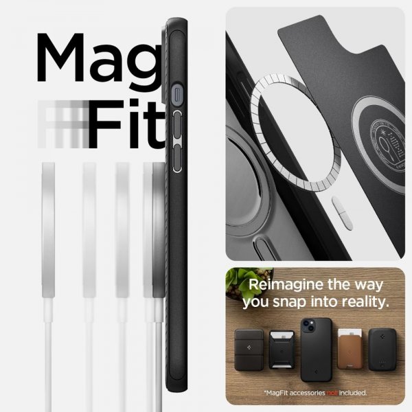 Spigen iPhone 14 Cover Mag Armor MagFit Mat Sort