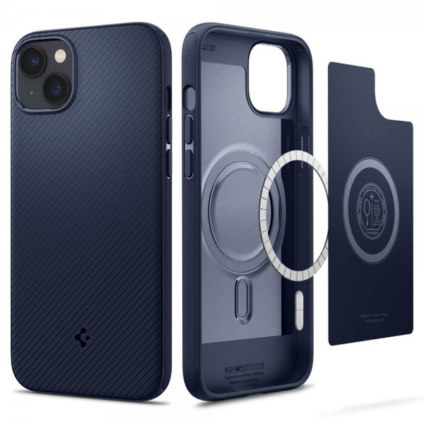 Spigen iPhone 14 Cover Mag Armor MagFit Navy Blue