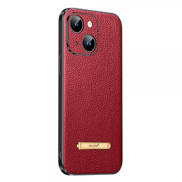 Sulada iPhone 14 Cover med Stativ Rød