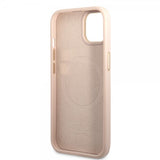 Guess iPhone 14 Cover Metal Plate Logo MagSafe Rosa
