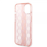 Karl Lagerfeld iPhone 14 Cover Monogram Vertical Stripe Rosa