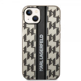 Karl Lagerfeld iPhone 14 Cover Monogram Vertical Stripe Sort
