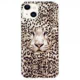 iPhone 14 Cover Motiv Hvid Tiger