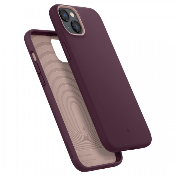 Caseology iPhone 14 Cover med Skærmbeskyttelse Nano Pop 360 Burgundy Bean