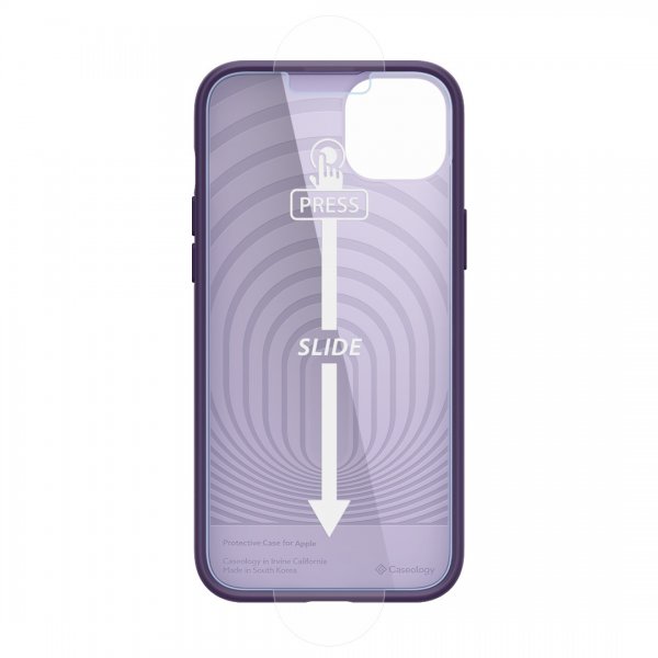 Caseology iPhone 14 Cover med Skærmbeskyttelse Nano Pop 360 Grape Purple