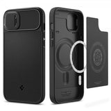 Spigen iPhone 14 Cover Optik Armor MagFit Sort