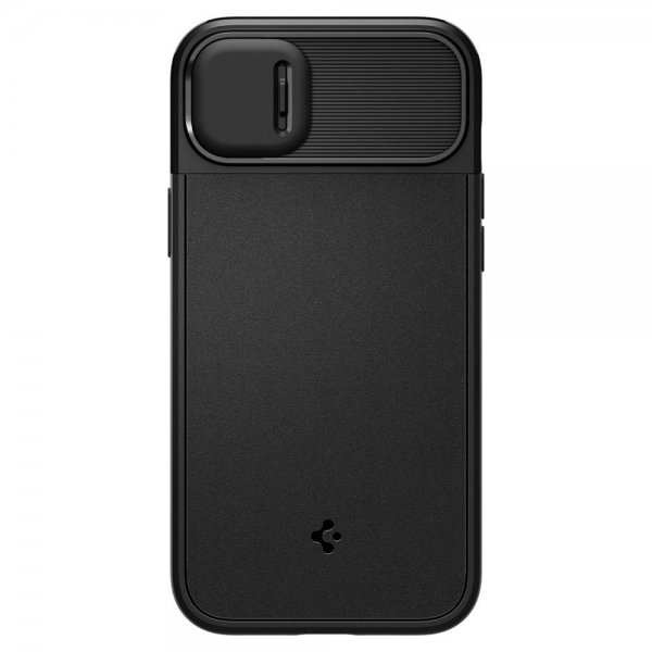 Spigen iPhone 14 Cover Optik Armor MagFit Sort