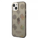Guess iPhone 14 Cover Peony Glitter Sort