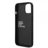 BMW iPhone 14 Cover Quilted Sort