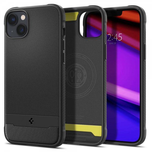 Spigen iPhone 14 Cover Rugged Armor MagFit Mat Sort