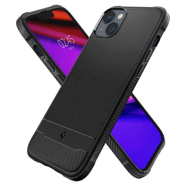 Spigen iPhone 14 Cover Rugged Armor MagFit Mat Sort