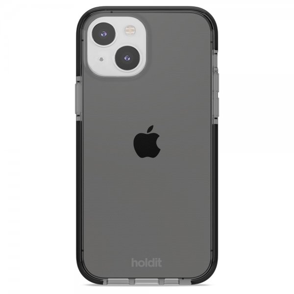 holdit iPhone 14 Cover Gennemsigtig Sort