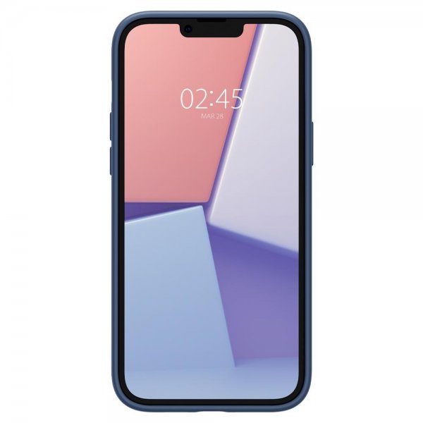 Spigen iPhone 14 Cover Silicone Fit MagFit Navy Blue