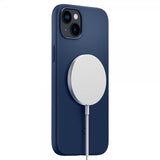Spigen iPhone 14 Cover Silicone Fit MagFit Navy Blue