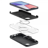 Spigen iPhone 14 Cover Silicone Fit MagFit Sort