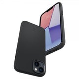 Spigen iPhone 14 Cover Silicone Fit MagFit Sort