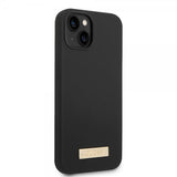 Guess iPhone 13 Cover Silikone Metalplade MagSafe Sort