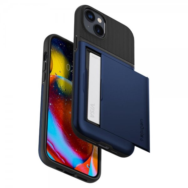 Spigen iPhone 14 Cover Slim Armor CS Navy Blue