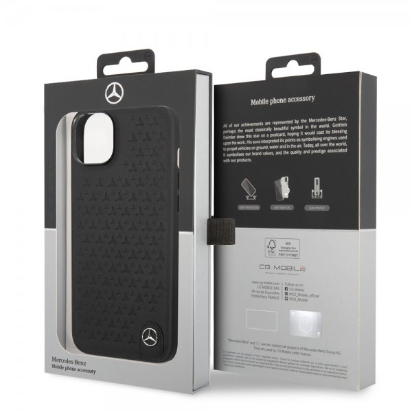 Mercedes Benz iPhone 14 Cover Star Pattern Sort