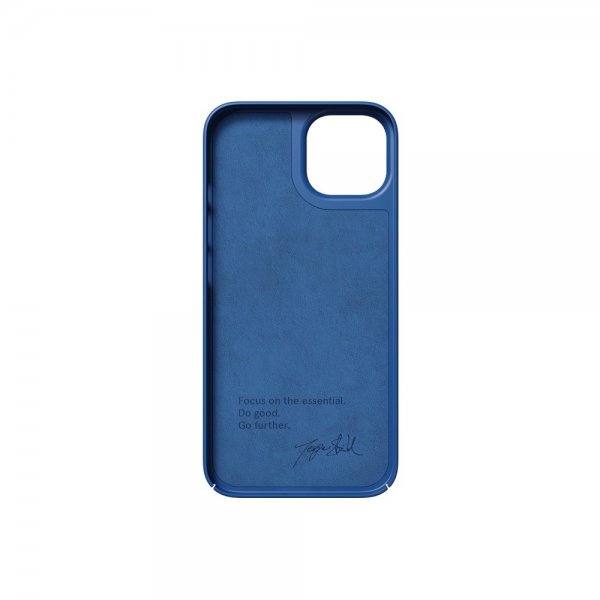 Nudient iPhone 14 Cover Thin Case Blueprint Blue