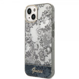Guess iPhone 14 Cover Toile de Jouy Grå