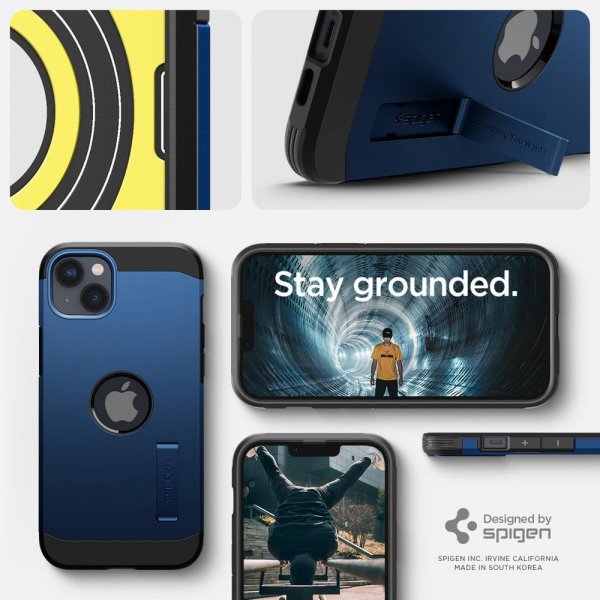 Spigen iPhone 14 Cover Tough Armor MagFit Navy Blue