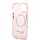 Guess iPhone 14 Cover Translucent MagSafe Rose