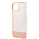 Guess iPhone 14 Cover Gennemsigtig Rosa