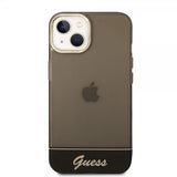 Guess iPhone 14 Cover Gennemsigtig Sort