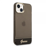 Guess iPhone 14 Cover Gennemsigtig Sort
