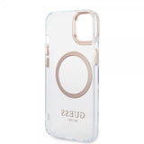 Guess iPhone 14 Cover Gennemsigtig MagSafe Guld Gennemsigtig