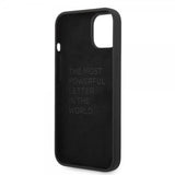 BMW iPhone 14 Cover Tricolor Line & Logo Sort