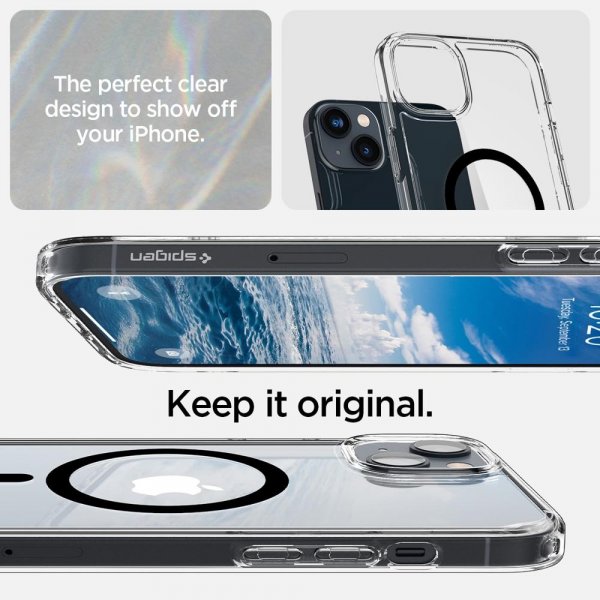 Spigen iPhone 14 Cover Ultra Hybrid MagFit Sort